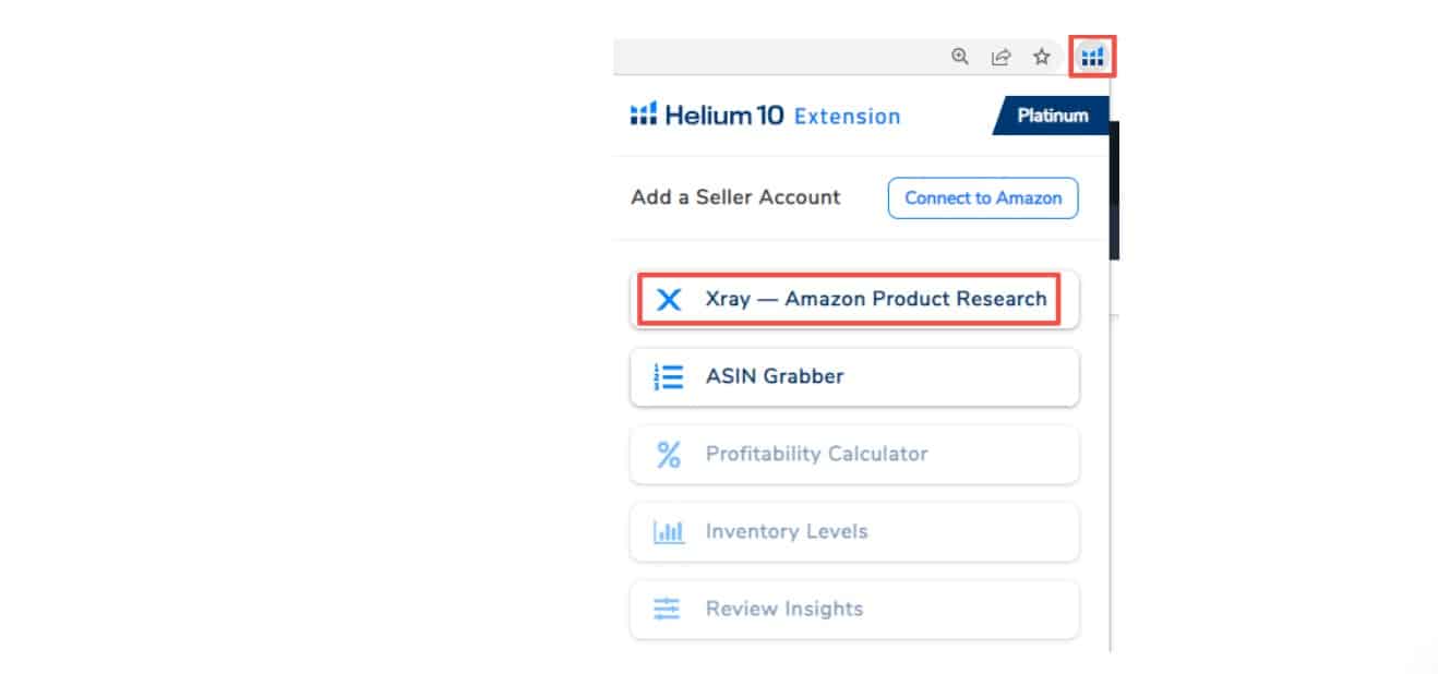 select the category of helium 10 xray