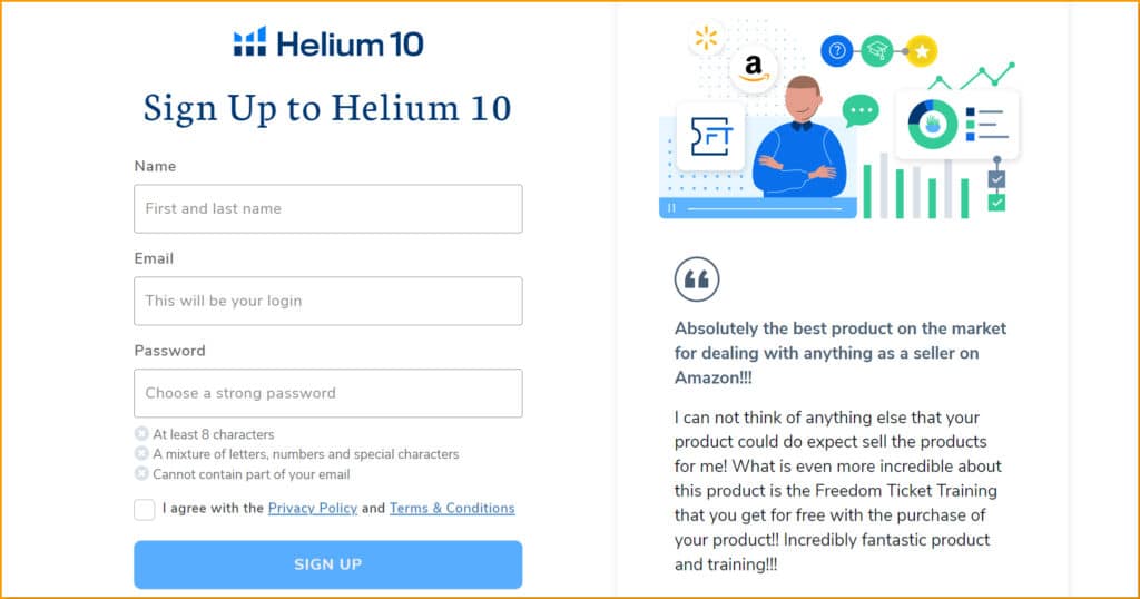 Helium-10 sign